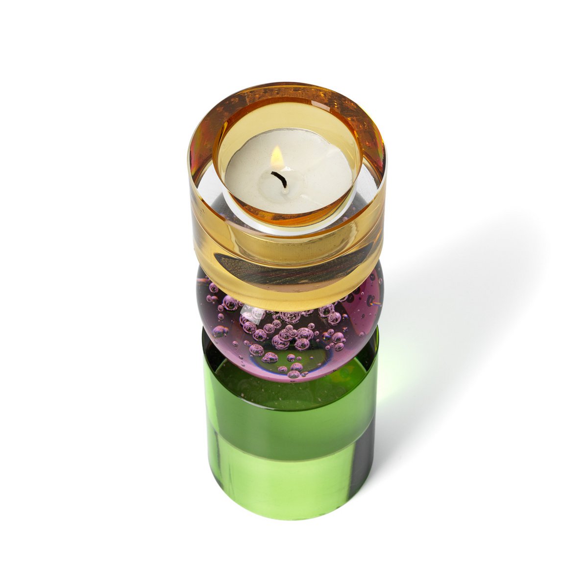 The Solar Jewel Candle Holder – värikäs lasikynttilänjalka