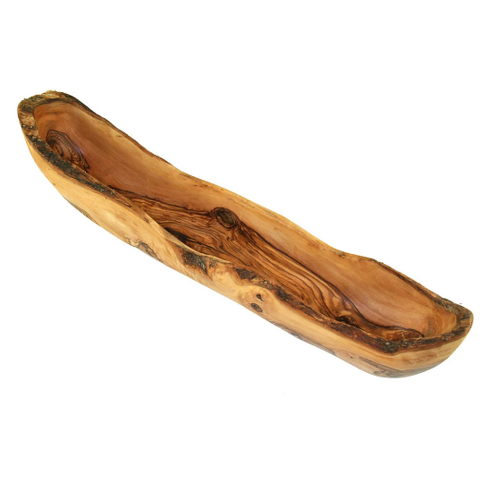 Olivenholz-erleben – rustiikkinen oliivipuinen tarjoilukulho 40–45 cm