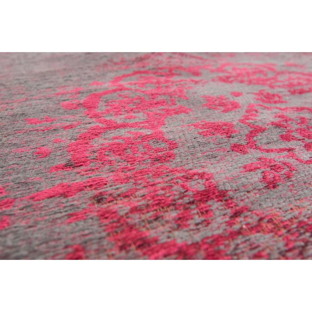 Louis De Poortere Eco Rug Medallion – harmaa ja vaaleanpunainen vintage-matto, useita kokoja