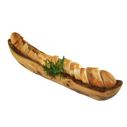 Olivenholz-erleben – rustiikkinen oliivipuinen tarjoilukulho 40–45 cm