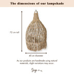 Soeji Lampung – Seagrass-riippuvalaisimen varjostin 72 cm