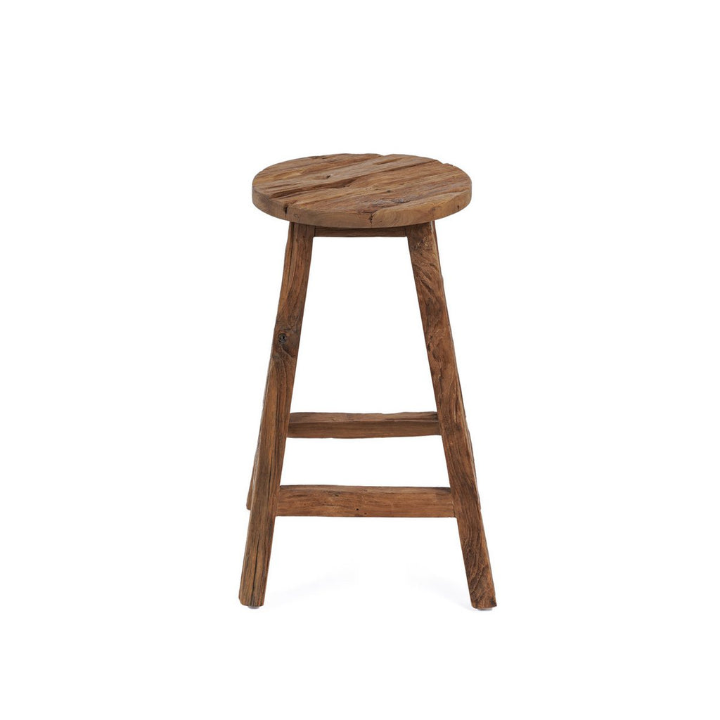 The Shibori Bar Stool – käsintehty tiikkijakkara