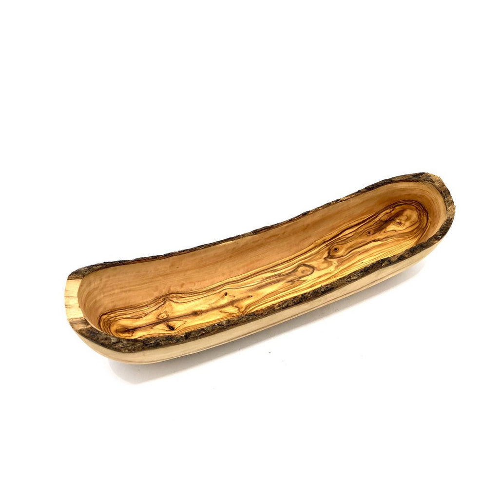 Olivenholz-erleben – rustiikkinen oliivipuinen tarjoilukulho 40–45 cm