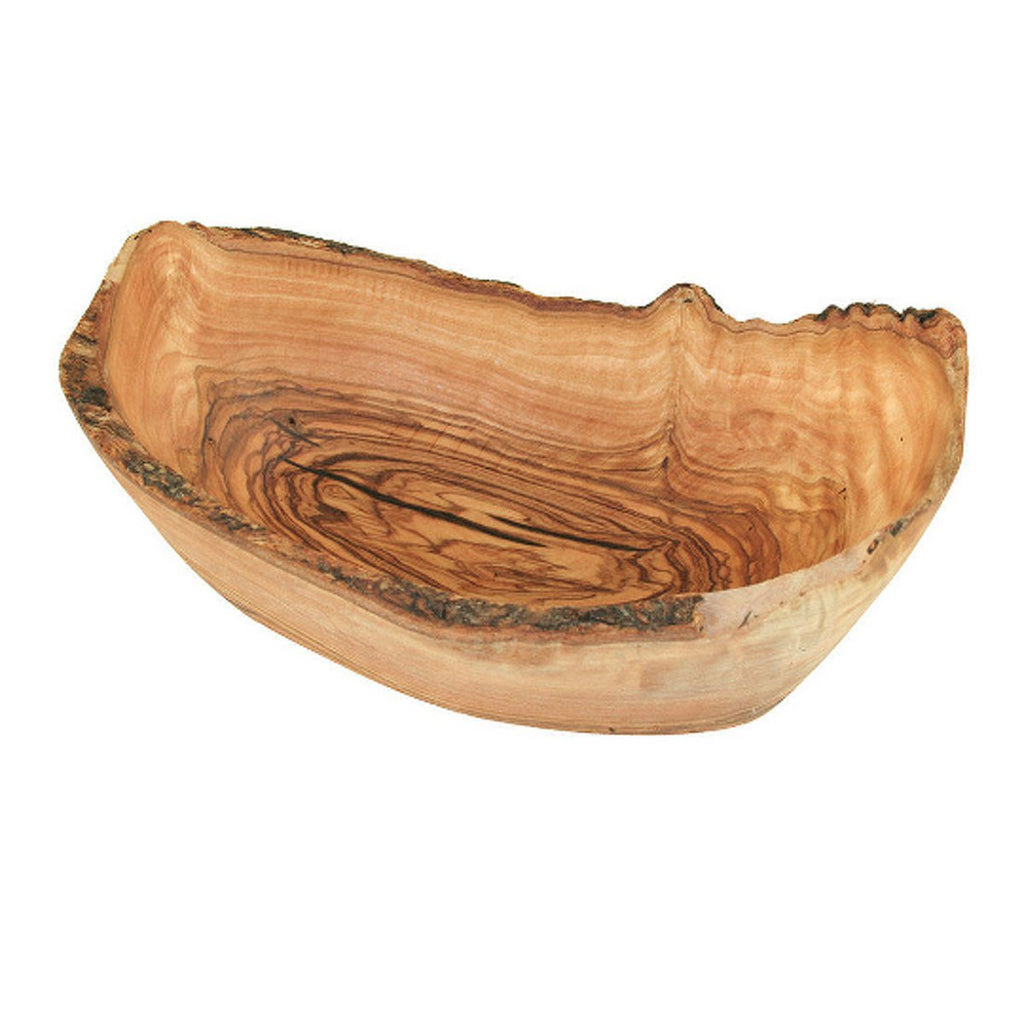 Olivenholz-erleben oliivipuinen tarjoilukulho – 30–33 cm