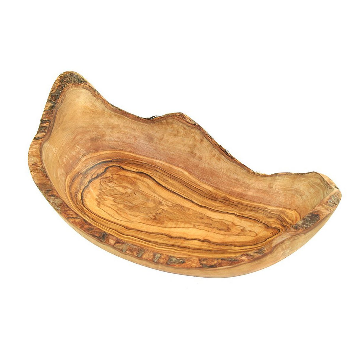 Rustic-hedelmäkulho  (leveys: 25 - 29 cm) oliivipuinen