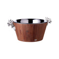 EDZARD Teak & Steel -samppanjacooleri – 47 cm