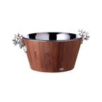 EDZARD Teak & Steel -samppanjacooleri – 47 cm
