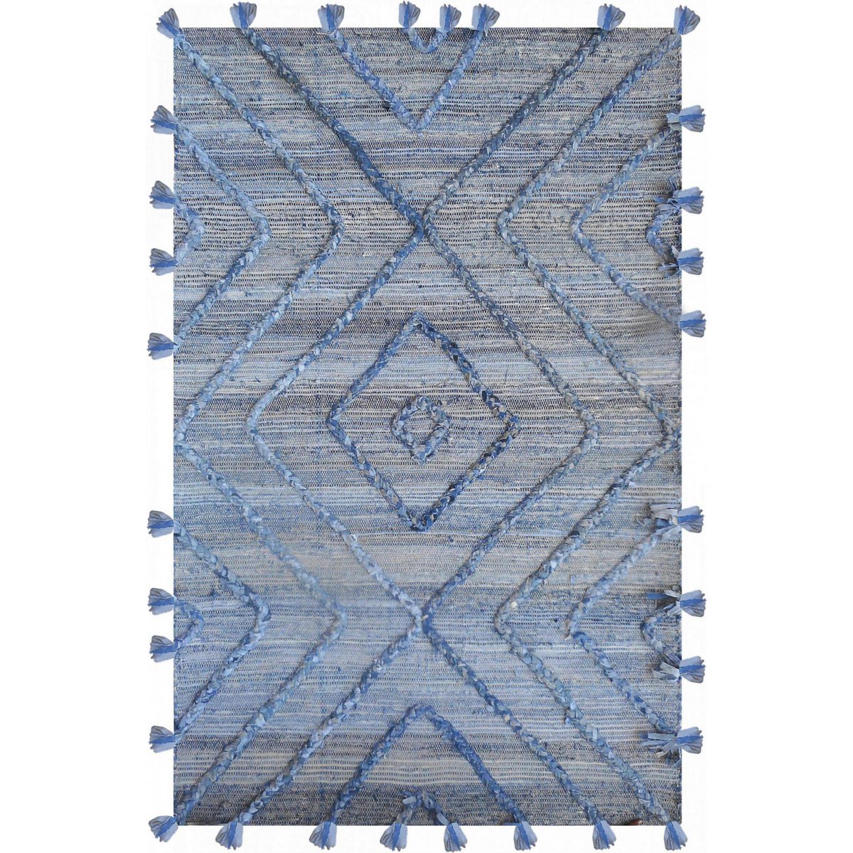 VIVARAISE Worgan Denim -matto, sininen ja luonnonvalkoinen 160 × 230 cm