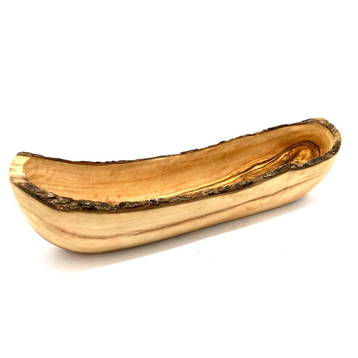 Olivenholz-erleben – rustiikkinen oliivipuinen tarjoilukulho 40–45 cm