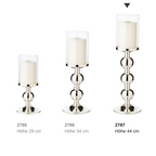 EDZARD Bamboo -kynttilänjalka 43 cm – hopeoitu ja tummumissuojattu
