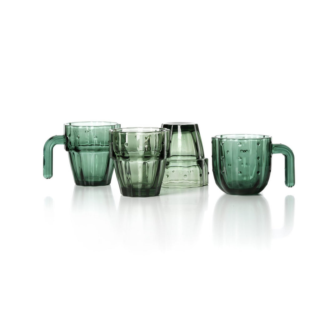 The Stack-a-Cactus Glasses – vihreät pinottavat lasit, 4 kpl