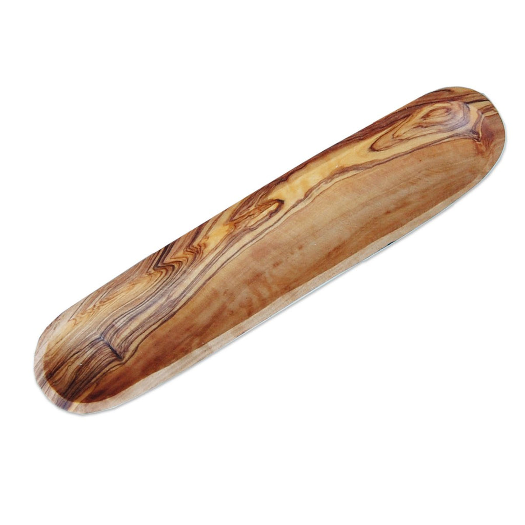 Oliivipuinen patonki- ja tarjoilukulho (leveys. 30 cm)