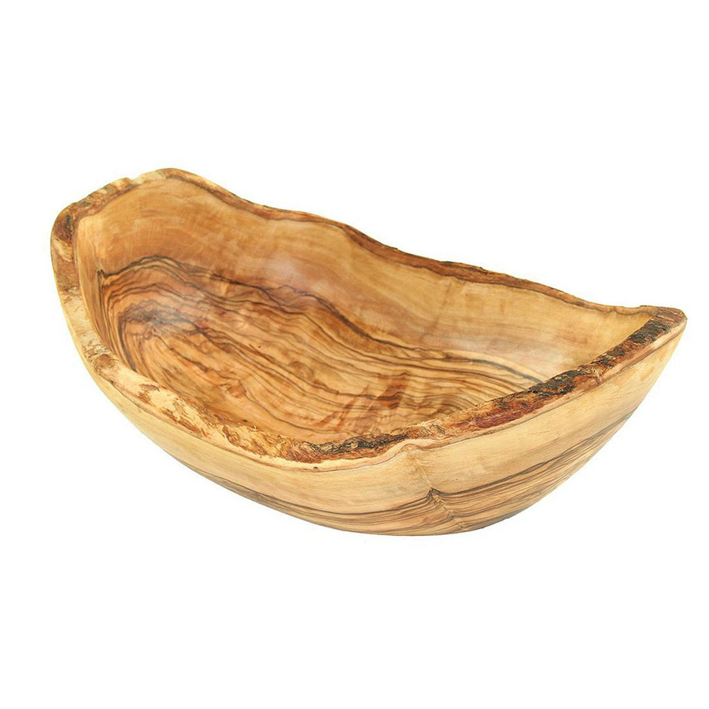 Rustic-hedelmäkulho  (leveys: 25 - 29 cm) oliivipuinen