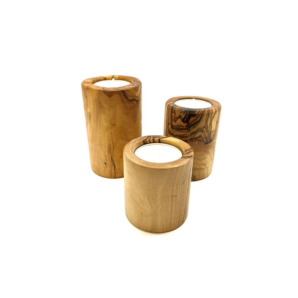 Oliivipuiset tuikkukipot, 3 kpl
