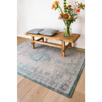 Louis De Poortere Eco Rug Medallion – vihreä vintage-matto, useita kokoja