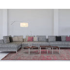 Louis De Poortere Eco Rug Medallion – harmaa ja vaaleanpunainen vintage-matto, useita kokoja