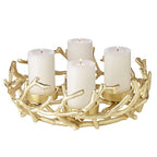 EDZARD Antler – kultainen kynttilänjalusta 30 cm, alumiinia