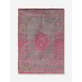 Louis De Poortere Eco Rug Medallion – harmaa ja vaaleanpunainen vintage-matto, useita kokoja