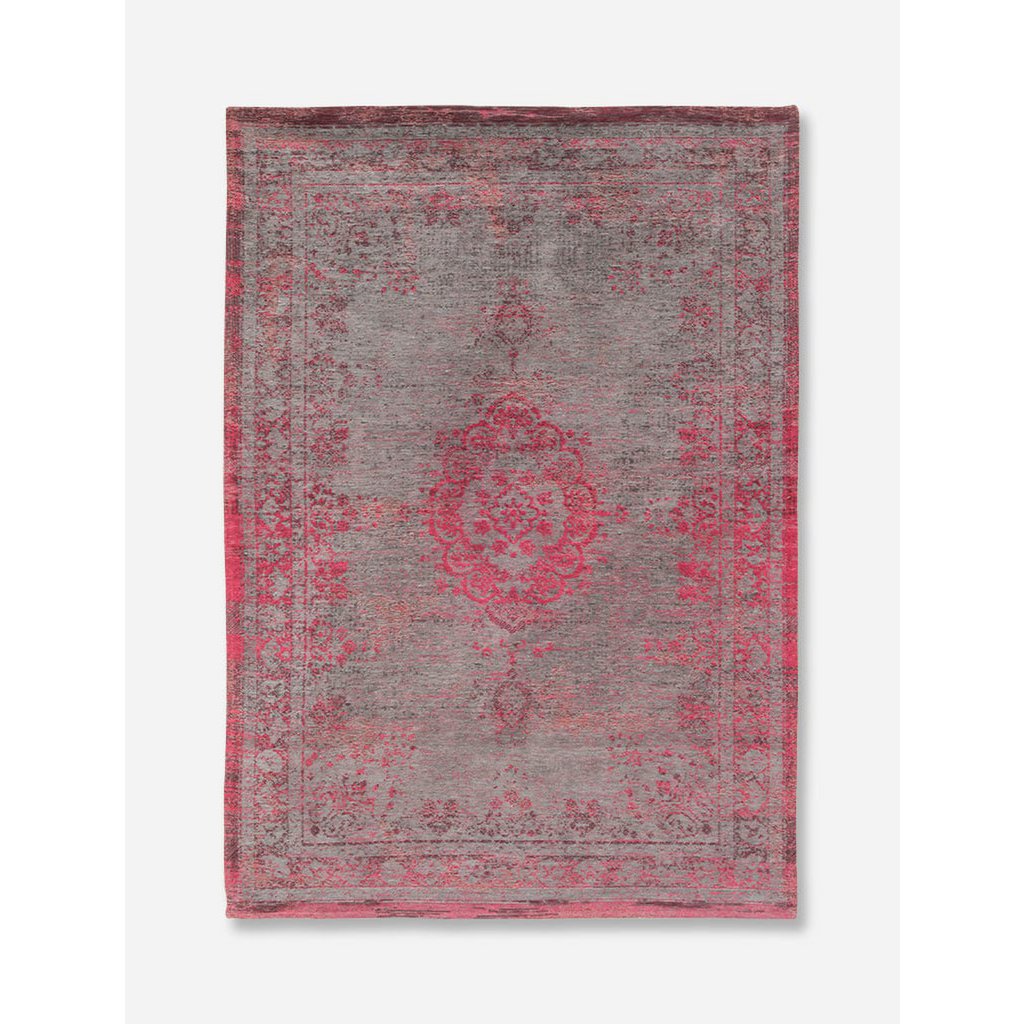 Louis De Poortere Eco Rug Medallion – harmaa ja vaaleanpunainen vintage-matto, useita kokoja