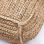 Soeji Padar – käsintehty raffia-pouf 55 × 55 cm