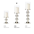 EDZARD Bamboo -kynttilänjalka 35,5 cm – hopeoitu