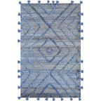 VIVARAISE Worgan Denim -matto, sininen ja luonnonvalkoinen 120 × 180 cm