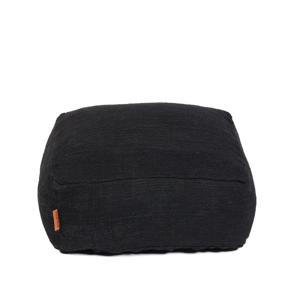 The Comfy Pouffe – musta puuvillainen rahi